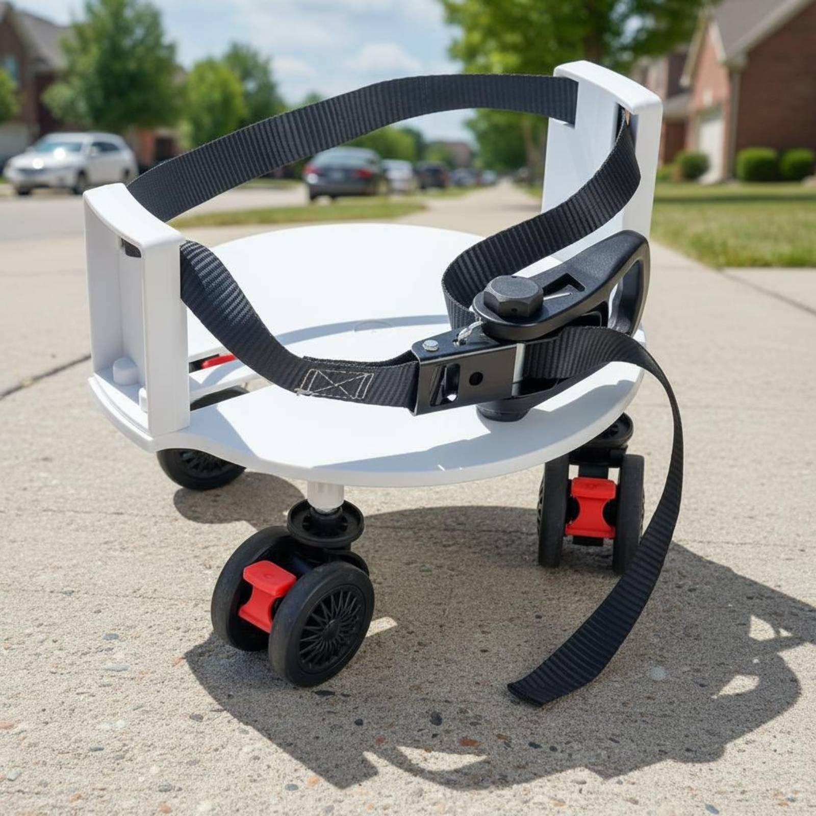 Golf Equipment Bag - Tragbarer Golfausrüstungsständer mit 360-Grad-Schwenkrädern für Standbag-Wagen