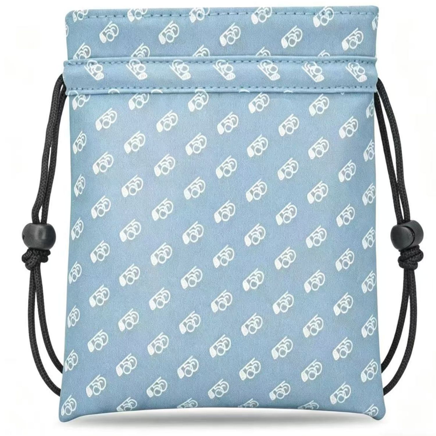 Golf Equipment Bag - Eine minimalistische blaue Golf-Wertsachen-Tasche mit Kordelzugverschluss,