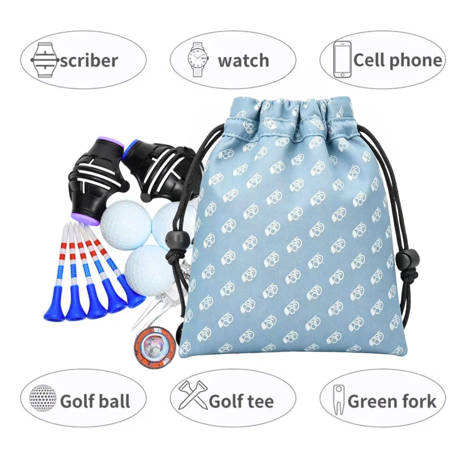 Eine minimalistische blaue Gol – Golf Equipment Bag Bewertung und Preis